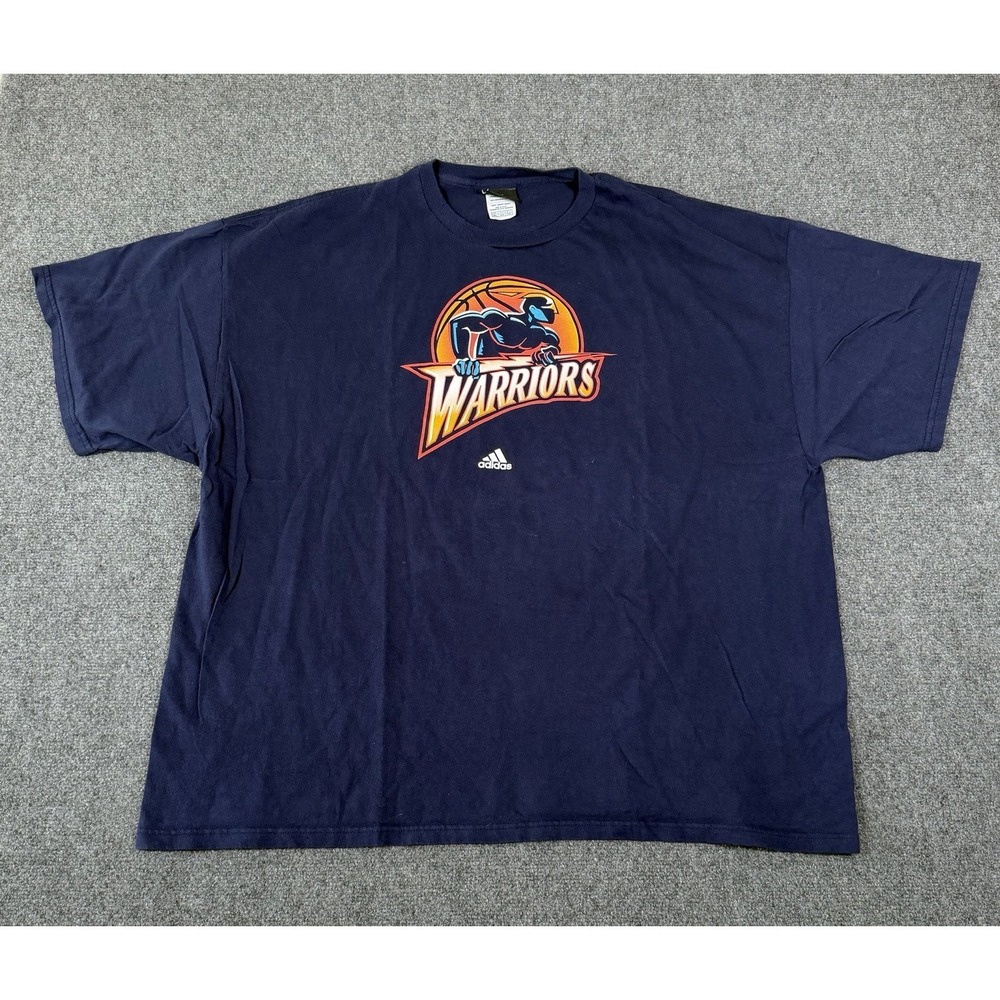 Golden State Warriors Vintage Adidas Short Sleeve Shirt 2000's Y2K Logo NBA 2XL